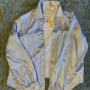 Blue Striped Shirt Michele khors